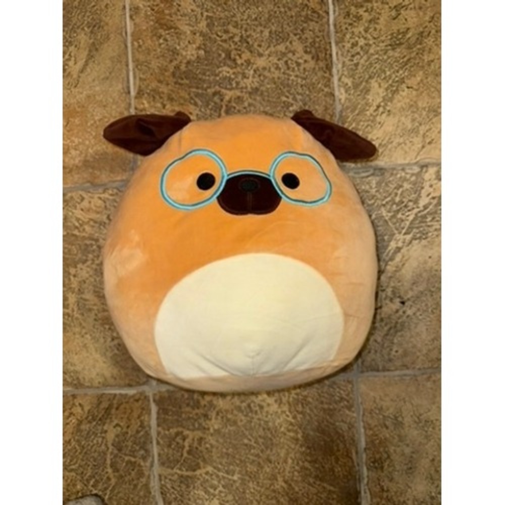 Squishmallows Daryl the Dog/ Pug with Blue Glasses Plush Stuffed Animal 12 in